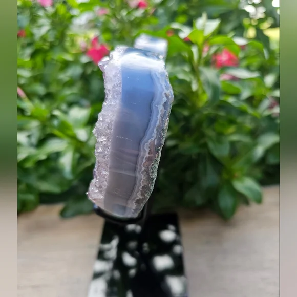 Heart-Shaped Amethyst Crystal on Stand - Picture 5 of 7